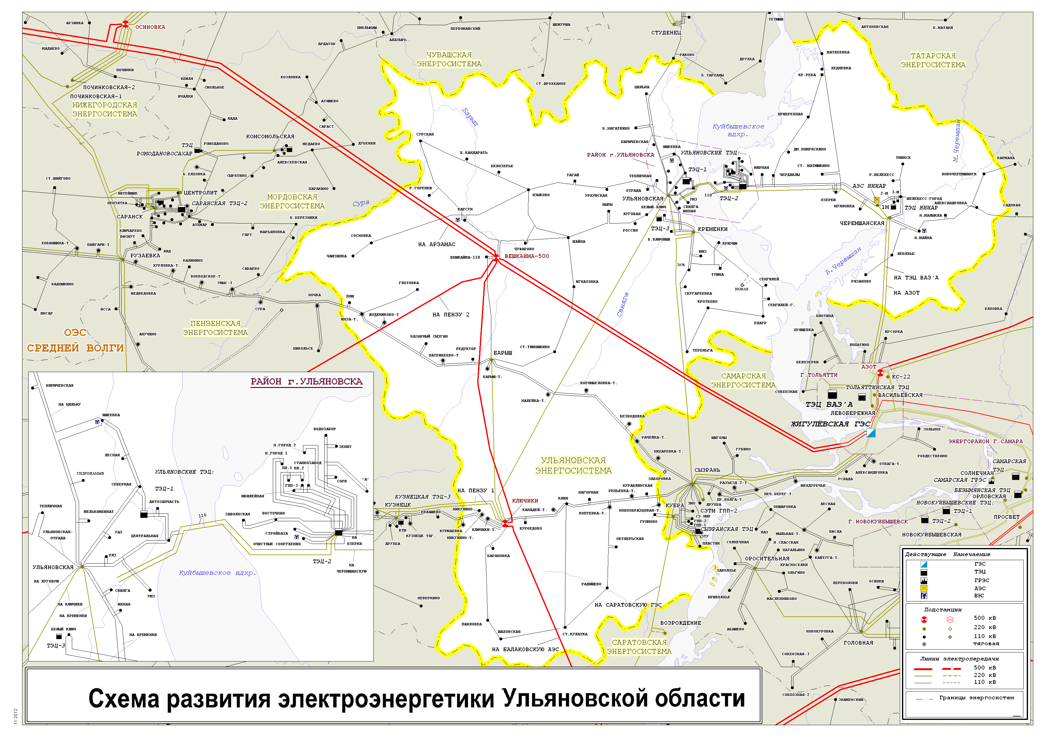 Карта линий электропередач россии