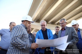 31 августа Губернатор Сергей Морозов осмотрел ход возведения левобережной развязки Президентского моста в Ульяновской области