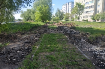 Набережная реки Мелекесски в Димитровграде до благоустройства